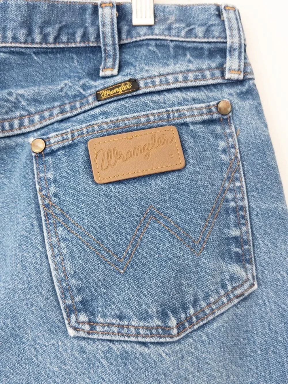 VTG 80s/90s Wrangler 100% Cotton Made in USA Straight Leg Men's Size 34/34